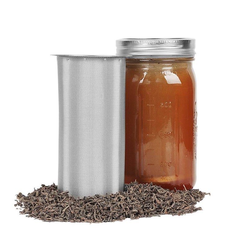 UPTRUST Cold Brew Coffee Maker Filter for 1Quart/32ounce Wide Mouth Mason Jar-Iced Coffee&Tea&Fruit Maker-Food grade 304 Stainless Steel coffee Filter-Free silicone seal gasket&Coffee Scoop.(Jar NOT Included) - Image 4